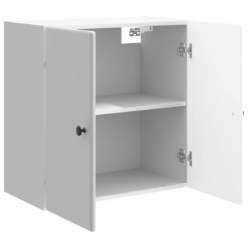 Wandschrank 59 x 31 x 60 cm Holzwerkstoff Hochglanz Weiß