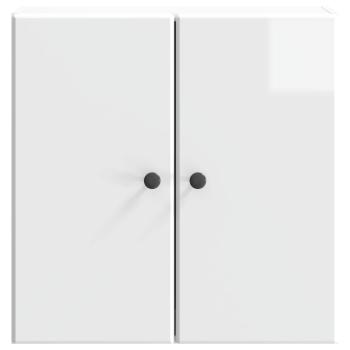 Wandschrank 59 x 31 x 60 cm Holzwerkstoff Hochglanz Weiß