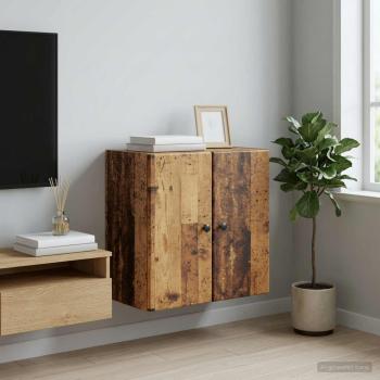 ARDEBO.de - Wandschrank 59 x 31 x 60 cm Holzwerkstoff Altholz