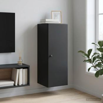 ARDEBO.de - Wandschrank 33 x 34,5 x 90 cm Holzwerkstoff Schwarz