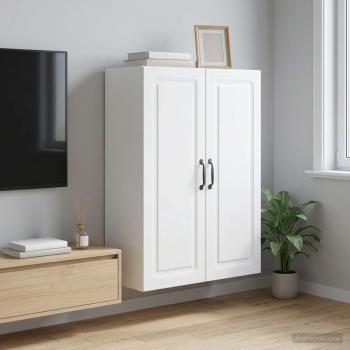 ARDEBO.de - Wandschrank 66 x 34,5 x 90 cm Holzwerkstoff Weiß