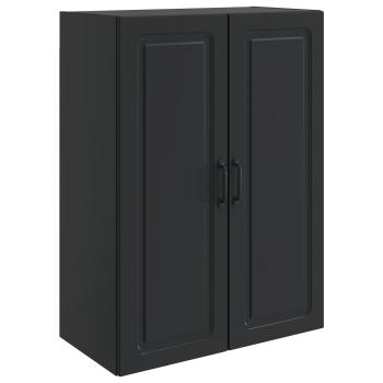 Wandschrank 66 x 34,5 x 90 cm Holzwerkstoff Schwarz