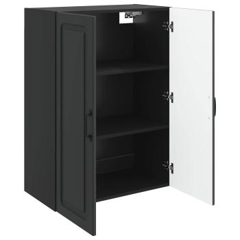 Wandschrank 66 x 34,5 x 90 cm Holzwerkstoff Schwarz