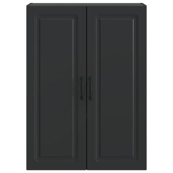 Wandschrank 66 x 34,5 x 90 cm Holzwerkstoff Schwarz