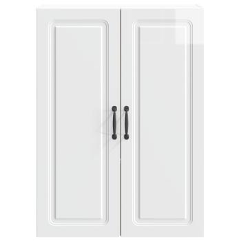 Wandschrank 66 x 34,5 x 90 cm Holzwerkstoff Hochglanz Weiß