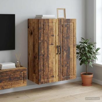 ARDEBO.de - Wandschrank 66 x 34,5 x 90 cm Holzwerkstoff Altholz