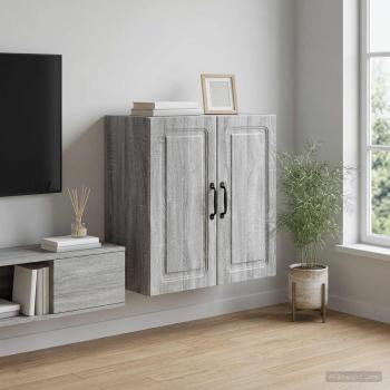 ARDEBO.de - Wandschrank 59 x 31 x 60 cm Holzwerkstoff Sonoma-Grau