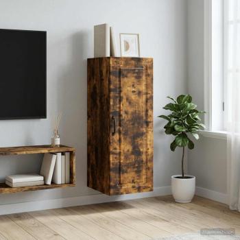 ARDEBO.de - Wandschrank 33 x 34,5 x 90 cm Holzwerkstoff Räuchereiche