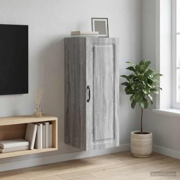 ARDEBO.de - Wandschrank 33 x 34,5 x 90 cm Holzwerkstoff Sonoma-Grau