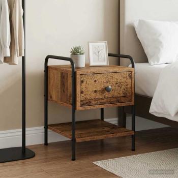 ARDEBO.de - Nachttisch Altholz 35 x 36,5 x 47 cm Holzwerkstoff
