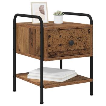 Nachttisch 2 Stk. Altholz 35 x 36,5 x 47 cm Holzwerkstoff