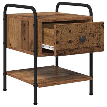 Nachttisch 2 Stk. Altholz 35 x 36,5 x 47 cm Holzwerkstoff