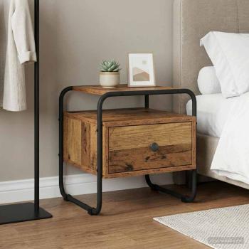 ARDEBO.de - Nachttisch Altholz 40 x 39,5 x 40 cm Holzwerkstoff