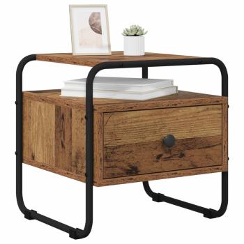 Nachttisch 2 Stk. Altholz 40 x 39,5 x 40 cm Holzwerkstoff