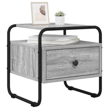 Nachttisch Grau Sonoma 40 x 39,5 x 40 cm Holzwerkstoff