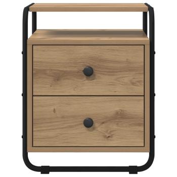 Nachttisch 2 Stk. Artisan-Eiche Holzwerkstoff