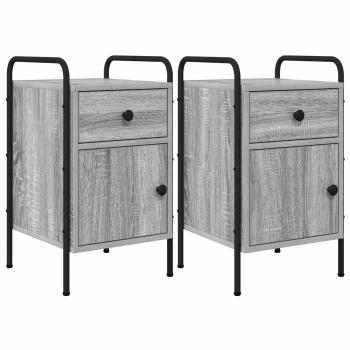 Nachttisch 2 Stk. Grau Sonoma 35 x 36,5 x 61 cm Holzwerkstoff