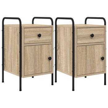 Nachttisch 2 Stk. Sonoma-Eiche 35 x 36,5 x 61 cm Holzwerkstoff