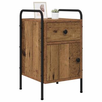 Nachttisch 2 Stk. Altholz 35 x 36,5 x 61 cm Holzwerkstoff