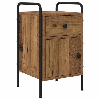 Nachttisch 2 Stk. Altholz 35 x 36,5 x 61 cm Holzwerkstoff