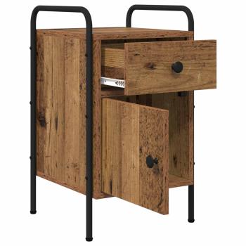 Nachttisch 2 Stk. Altholz 35 x 36,5 x 61 cm Holzwerkstoff