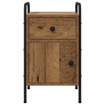 Nachttisch 2 Stk. Altholz 35 x 36,5 x 61 cm Holzwerkstoff