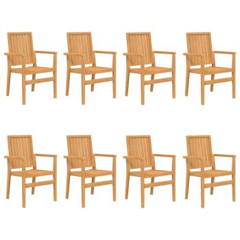 9-tlg. Garten-Essgruppe Massivholz Teak
