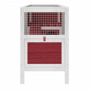 Kaninchenstall Mokka 103x44x69,5 cm Massivholz Kiefer