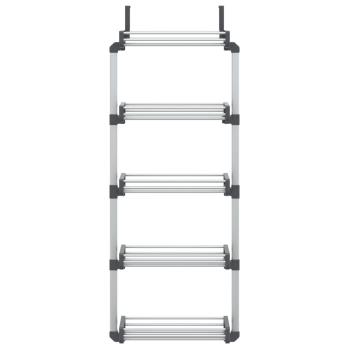 Tür-Organizer mit 5 Ablagen 52x20x135 cm Aluminium
