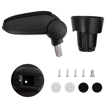 ARDEBO.de - Auto-Armlehne Schwarz 13x33x(33?49) cm ABS