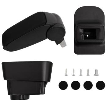 ARDEBO.de - Auto-Armlehne Schwarz 11x35x(32?49) cm ABS