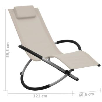 Kinder-Sonnenliege Stahl Creme