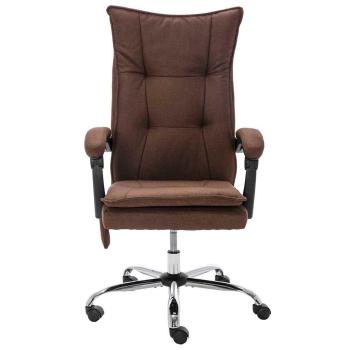 Massage-Bürostuhl Braun Stoff