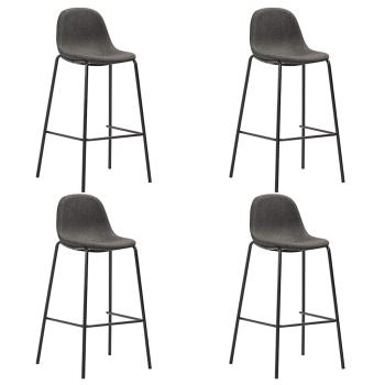 ARDEBO.de - Barhocker 4 Stk. Dunkelgrau Stoff
