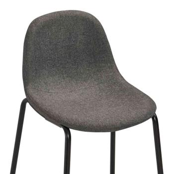 Barhocker 4 Stk. Dunkelgrau Stoff