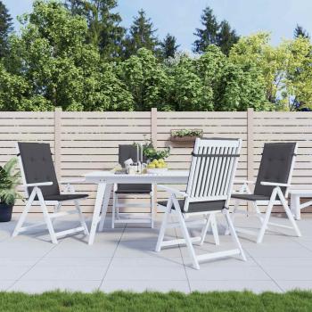 ARDEBO.de - Gartenstuhlauflagen für Hochlehner 4 Stk. Anthrazit 120x50x3 cm