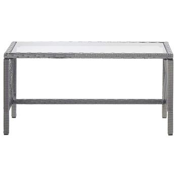 4-tlg. Garten-Lounge-Set mit Auflage Poly Rattan Anthrazit