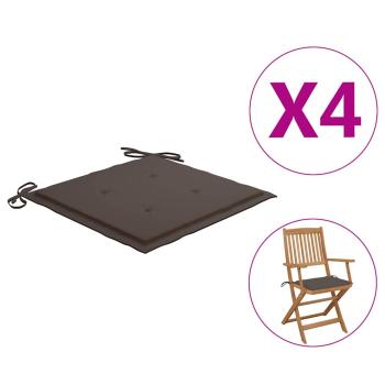 ARDEBO.de - Gartenstuhl-Kissen 4 Stk. Taupe 40x40x3 cm Oxford-Gewebe