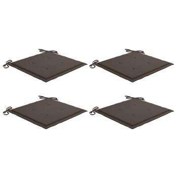 Gartenstuhl-Kissen 4 Stk. Taupe 40x40x3 cm Oxford-Gewebe