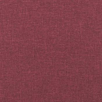 3-Sitzer-Sofa mit Hocker Weinrot 180 cm Stoff