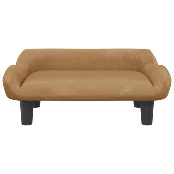 Hundebett Braun 70x40x24 cm Samt