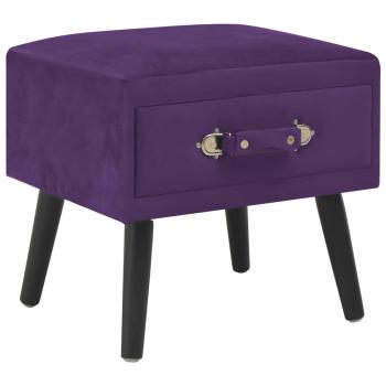 ARDEBO.de - Nachttisch Dunkellila 40x35x40 Samt