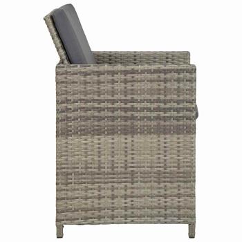 Gartenst?hle 2 Stk. mit Auflagen Poly Rattan Grau