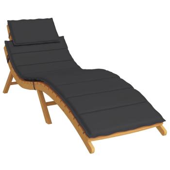 Sonnenliegen-Auflage Schwarz 186x58x4 cm Oxford-Gewebe