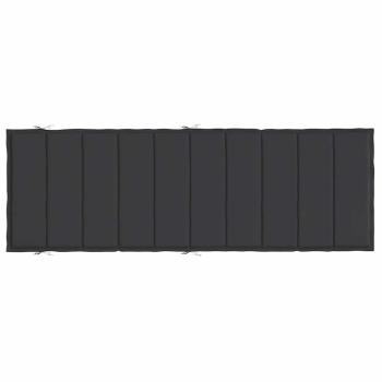 Sonnenliegen-Auflage Schwarz 186x58x4 cm Oxford-Gewebe