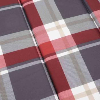 Sonnenliegen-Auflage Rot Karomuster 186x58x4 cm Oxford-Gewebe