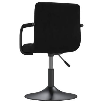 Esszimmerst?hle 2 Stk. Drehbar Schwarz Samt