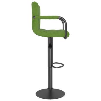 Barhocker 2 Stk. Hellgrün Samt