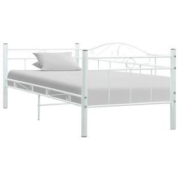 ARDEBO.de - Tagesbett-Rahmen Weiß Metall 90×200 cm
