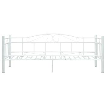 Tagesbett-Rahmen Weiß Metall 90×200 cm